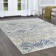 thumbnail image 3 of Home Dynamix Melrose Audrey Moroccan Ogee Damask Area Rug, Ivory/Blue, 7'10"x10'2", 3 of 6
