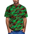 thumbnail image 2 of Men'S Camouflage T-Shirt Sports Fitness Short Sleeve Military Camo Crewneck Vintage Shirt,Wine 6XL, 2 of 6