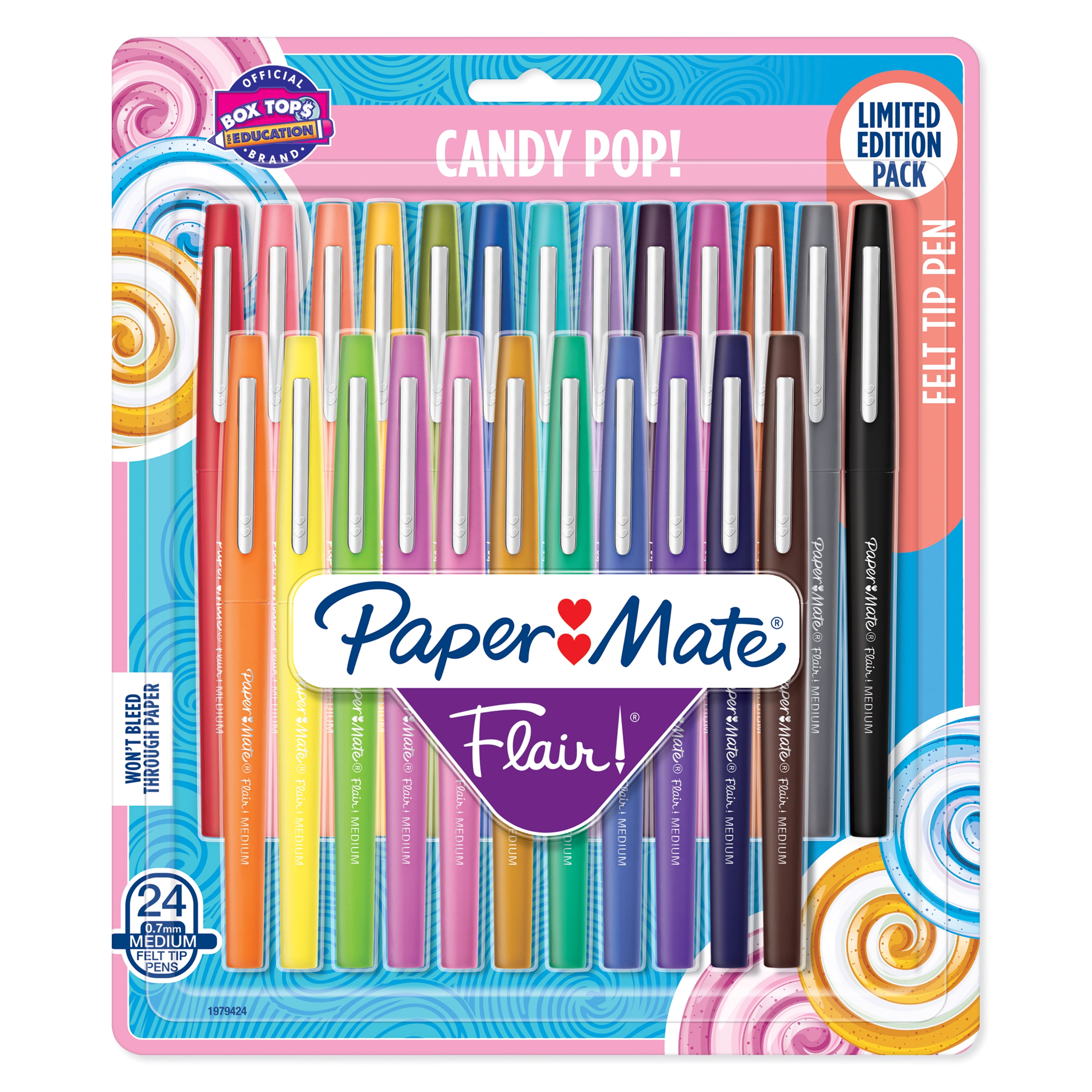 1 Medium Point 0.7 mm Limited Edition Candy Pop Pack Marker Pens 24 Count Flair Felt Tip Pens 