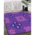 thumbnail image 2 of Ahgly Company Indoor Square Patterned Purple Amethyst Purple Area Rugs, 5' Square, 2 of 6