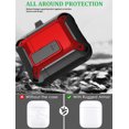 thumbnail image 7 of OTOPO for Airpods 2nd 1st Generation Case Men Lock with Cleaner Kit, Rugged AirPod 2/1 Gen Protective Hard Cover Shockproof Skin Boys Women with Keychain for Apple iPods 2nd/1st Cases, Black/Red, 7 of 7
