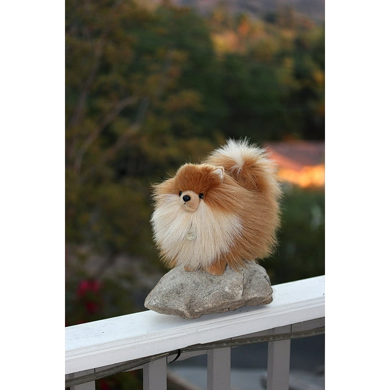Aurora Miyoni Pomeranian Stuffed Toy, Lifelike Mix of Brown Colors