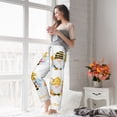 thumbnail image 6 of Picia Gnomes Honey Bee Womens Soft Woven Cotton Elastic Waistband Sleep Pajama Pant Lounge Sleep Pant With Pockets And Drawstring-Medium, 6 of 9
