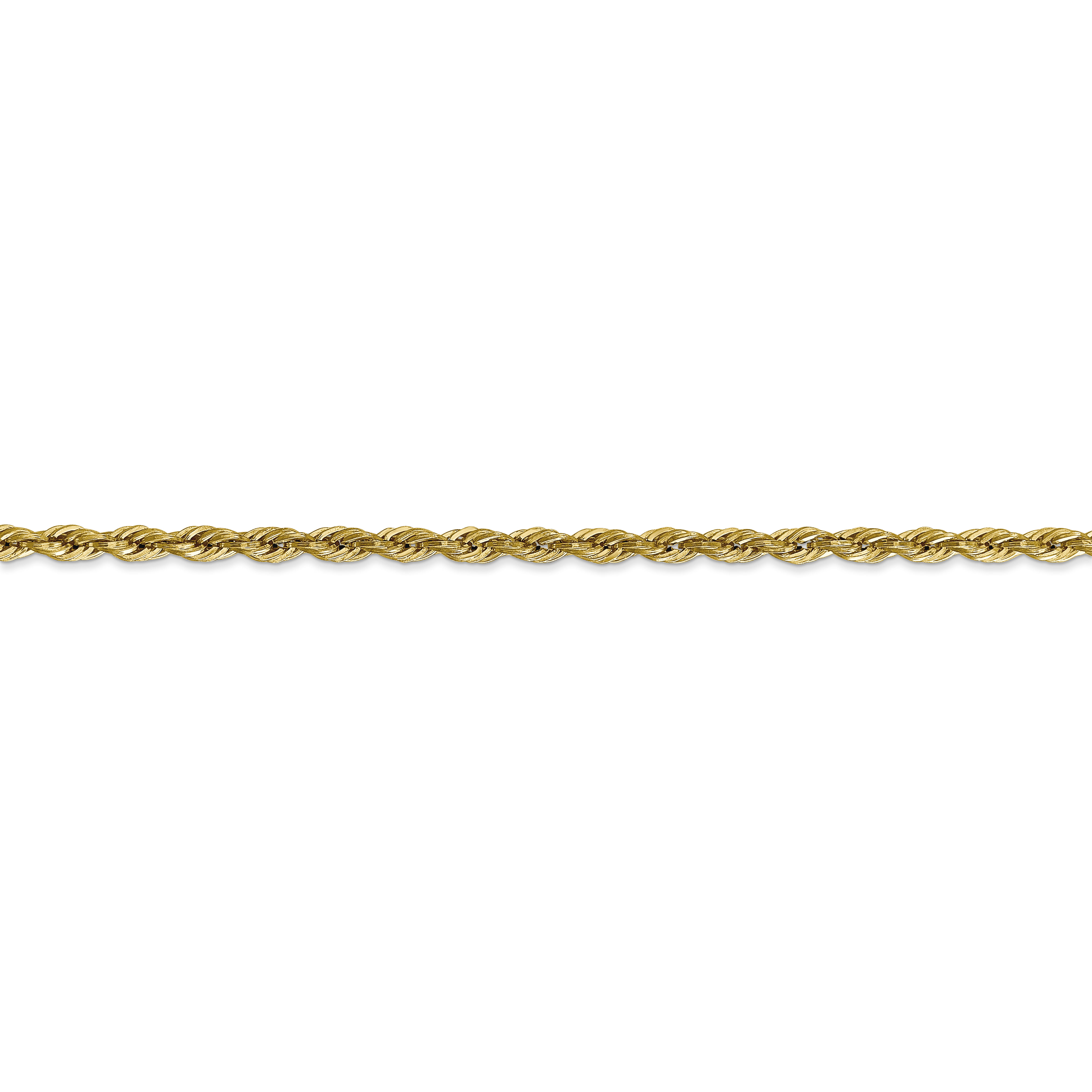 14K Yellow Neckalce 3.8MM 18 INCH Long 14ky 3.0mm Semi-Solid Rope Chain 
