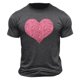 thumbnail image 4 of Tops para hombre, blusas y camisas de cuello redondo y manga corta para hombre. Camiseta/camisa informal de cuello redondo y manga corta con estampado de corazones para hombre. Tops de poliéster para, 4 of 4