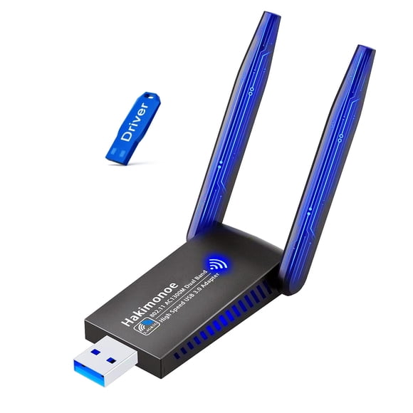 Adaptador WiFi Hakimonoe 6B17 USB 3.0 AC1300Mbps para PC de escritorio