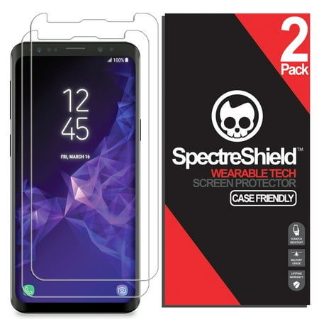 [2-Pack] Spectre Shield Screen Protector for Samsung Galaxy S9 Plus Case Friendly Samsung Galaxy S9 Plus Screen Protector Accessory TPU Clear Film