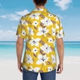 thumbnail image 6 of Xecao Lilies Flowers print Hawaiian shirt - a stylish short-sleeve button-down for men, perfect for casual beach and tropical outings., 6 of 9