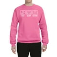 thumbnail image 2 of Eat Sleep Game Video Gamer Gift Fan Pop Culture Unisex Crewneck Graphic Sweatshirt, Neon Pink, 3XL, 2 of 3