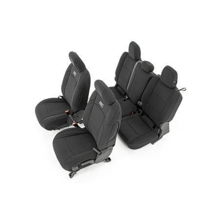 Rough Country Neoprene Seat Covers for 2020 Jeep Gladiator JT w/o cup holder - 91034