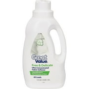 Great Value Free & Delicate Ultra Concentrated Fabric Softener, 60 loads