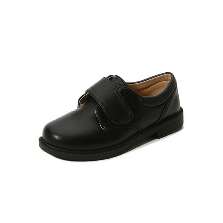 

Zodanni Child Uniform Flats Pure Color Dress Low Top School Shoes Casual Loafers Daily Non Slip Closed Toe Black-1 12c