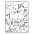 thumbnail image 5 of 50 Pages Horse Coloring Book Gift for Adults Kids Men Women Kids Boys Girls Teens Cute Horse Animal Coloring Activity Sheets for Farmers, 5 of 7