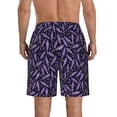 thumbnail image 3 of Naloa Lavender Flowers Men's Beach Shorts, Surfing shorts, Swim trunks, Quick Dry Swim Trunks for Surfing Beach Fun - Small, 3 of 9