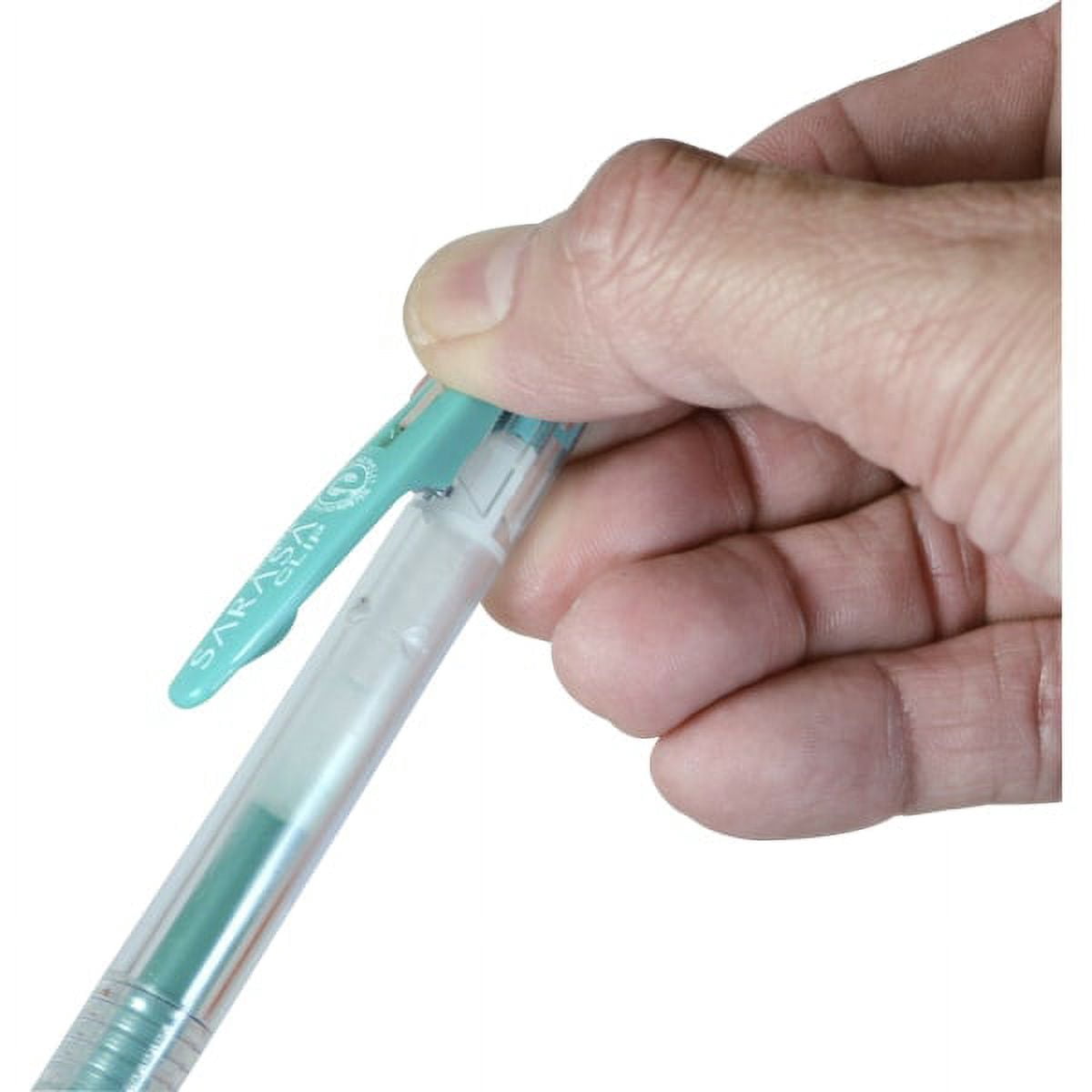 Sarasa Clip Gel Pen, Retractable, Medium 0.7 Mm, Black Ink, Clear Barrel, Dozen