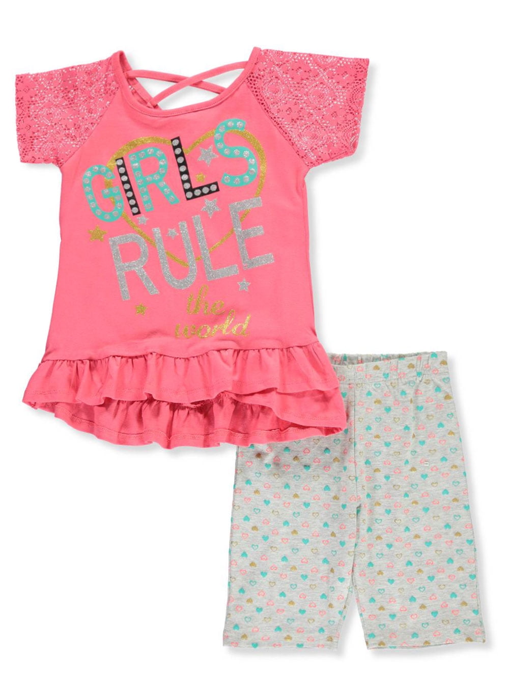 Real Love Girls 2-Piece Bike Shorts Set Outfit