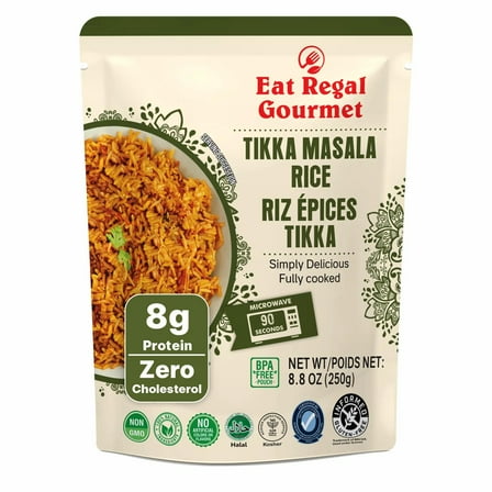 Eat Regal Gourmet Tikka Masala Rice, Ready in 90 Seconds, 8.8 oz, Pack of 6