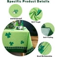 thumbnail image 6 of st Patricks Day Tablecloth Green Shamrock Decorations Table Cloth Rectangle Lucky Tablecover Polyester Fabric 60x84 inch Tablecloths for Kitchen Dining Room, 6 of 6