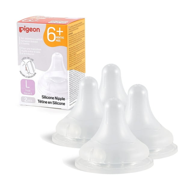 Silicona Nipple PIGEON (L) con línea de cierre, 6 m y 4 unidades