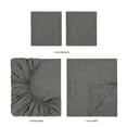 thumbnail image 5 of Mainstays Super Soft Textured Microfiber Bed Sheet Set, Queen, Charcoal Grey, 4 Piece, 5 of 12