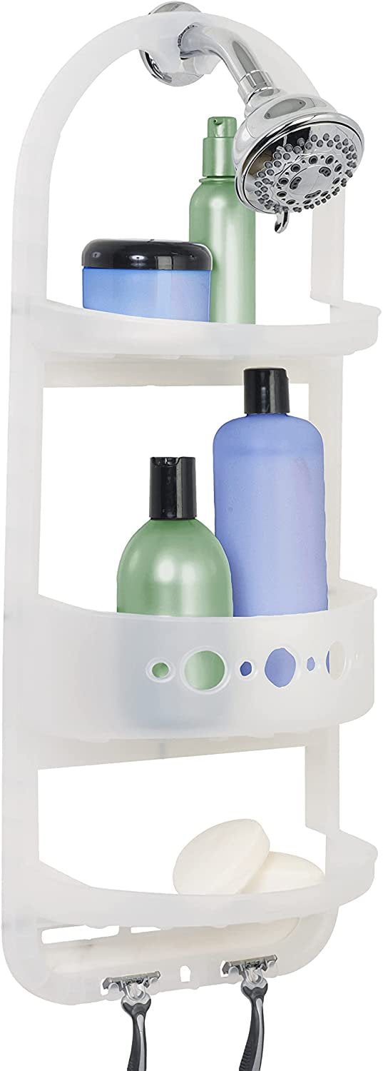 Zenna Home 5890KK OverTheShowerhead Caddy, Large, Frosted