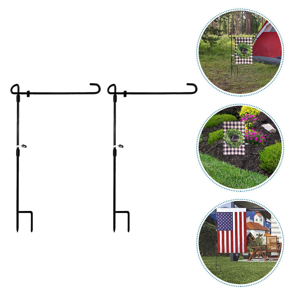 Flag Holder Garden Stand Pole Yard Banner Flags Outside Holders Bracket Lawn Rack Hanger Patriotic American Feeder Bird