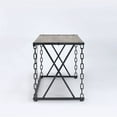 thumbnail image 4 of ACME Jodie Console Table in Rustic Oak & Black Finish, 4 of 7