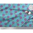 thumbnail image 2 of Soimoi Poly Georgette Fabric Leaves & Floral Artistic Printed Fabric 1 Yard 52 Inch Wide, 2 of 5