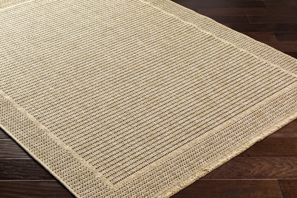 Livabliss Outdoor Rugs, 8x10 Mirage Cottage Tan Area Rug for Patio, Porch, Deck, Backyard, Waterproof Indoor Outdoor Carpet (7'10" x 10')