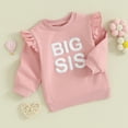 thumbnail image 3 of Fortune Grande Sœur chandail-Over Fille Tout-Petit Chandails en Molleton Doux Broderie Lettre Manches Longues Col Rond Ample Hauts d'Automne, 3 of 8