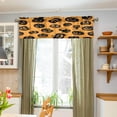 thumbnail image 5 of Coolnut Halloween Pumpkin Valance Curtains for Kitchen or Bathroom, 54x18in Valances Window Treatment Rod Pocket Drape Light Filtering Living Room Bedroom Decor, 5 of 6