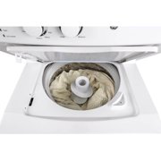 GE GUV27ESSMWW 27 inch White Electric Washer/Dryer Stacked Laundry Center