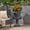 Black + Magnesium Oxide+2, variant on ZHICHUN Antique Gray MGO Garden Urn Planter 28.25 Inch Height Roman Chalice Design Lightweight Concrete Pedestal Urn Planter with Square Base No Assembly Required