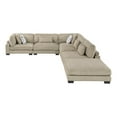 thumbnail image 3 of Lexicon Corydon Microfiber 6-Piece Modular Sectional with Ottoman in Brown, 3 of 14