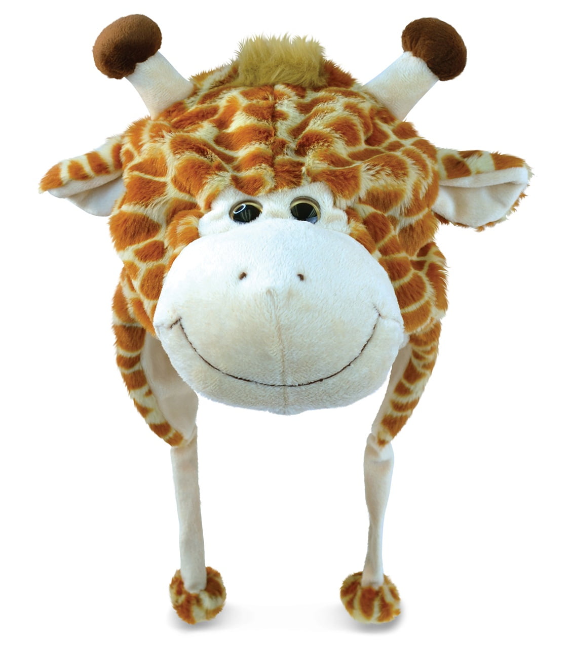 Puzzled Giraffe Super-Soft Stuffed Plush Hat Cuddly Animal Toy