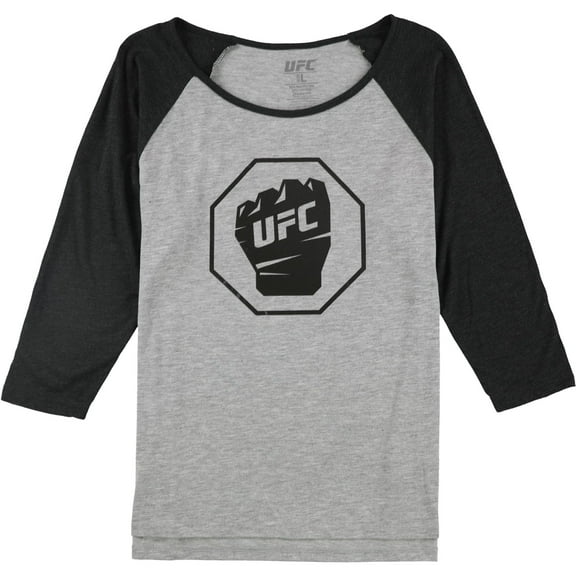 UFC Womens Fist Inside Logo Graphic T-Shirt, Grey, Medium