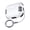 White, variant on QueMer Shockproof Hard PC Case forW1re1essEarbuds Secures Fit Durability Protective Cover with Carabiner Clip