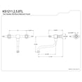 thumbnail image 2 of Kingston Brass KS1215TL Heritage Wall Mount Bathroom Faucet, Oil Rubbed Bronze, 2 of 2