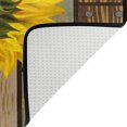 thumbnail image 4 of GZHJMY Wooden Sunflower Vintage Non Slip Area Rug for Living Dinning Room Bedroom Kitchen, 4' x 6'(48 x 72 Inches), Flower Floral Nursery Rug Floor Carpet Yoga Mat, 4 of 6