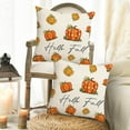 thumbnail image 3 of Fall Decorative Pillows 18 x 18 Hello Fall Pumpkin Throw Pillow Covers Outdoor Pillow Fall Home Decor for Autumn Thanksgiving Halloween Home Decorative, 3 of 6