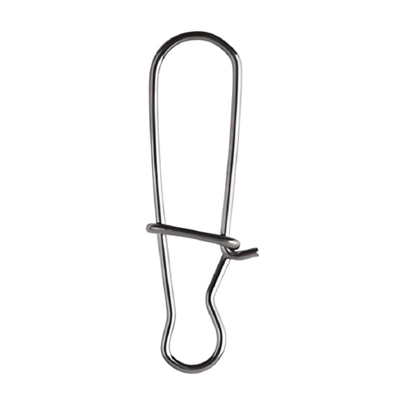 BESTSKY 100Pcs Fishing Snap Clips Steel Duo Lock Snaps Swivel for Saltwater Freshwater Tackle Lures Connector (0#)