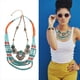 thumbnail image 5 of Collar De Cuentas Hecho A Mano, Colgante Tribal, Collar Bohemio, Día De La Mujer De Múltiples Capas De Color Para Mujeres Niñas Día De San Valentín OTVIAP Tribal Pendant, 5 of 8