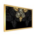 thumbnail image 2 of Designart 'Gold and Black Tropical Leaves IV' Modern Framed Art Print, 2 of 4