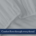 thumbnail image 6 of Color Sense 100% Cotton Percale Single Fitted Bedsheet Cool & Crisp King Light Gray, 6 of 14