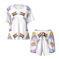 thumbnail image 4 of Picia LGBT Gnomes Pajamas Sets for Women Soft Short-Sleeved Pjs with Lounge Shorts Two Piece Sleepwear-X-Large, 4 of 9