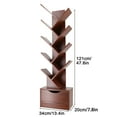 thumbnail image 6 of 9-Tier Tree Bookshelf with Drawer, Modern Free Standing Bookcase with Storage Organizer, Rustic Style Shelf for Home Office, Living Room, Bedroom Decor, 6 of 8