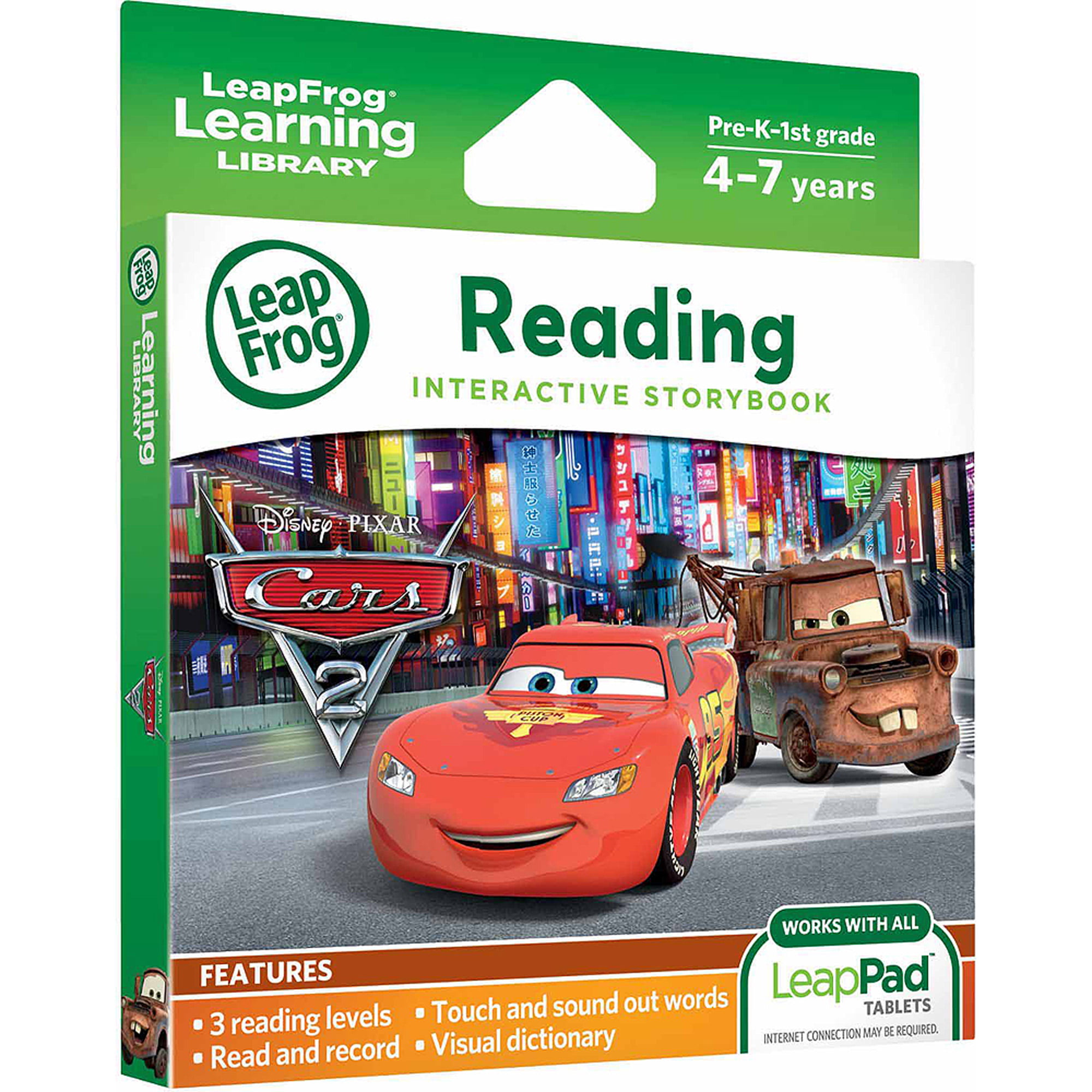 Import UK Edition Anglaise Livre Interactif 3D Disney Pixar Cars2 LeapReader