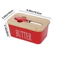 thumbnail image 3 of Home Decor Qwtwty Rectangular Ceramic Box Sealed Box Western Style with Ceramic Knife And Wooden, 3 of 6