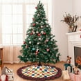 thumbnail image 6 of Sigee Floral Checkerboard for Christmas Decoration Tree Skirt Christmas Plaid Tree Skirt,Christmas home decor Holiday Tree Skirt Fits TChristmas Tree-36", 6 of 6