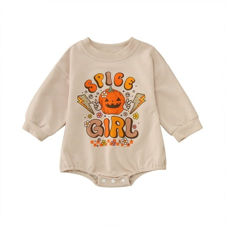 

Ropa De Bebe NiÃ±a Outfits Prints Creeper Letters Pajamas Beige Clothes